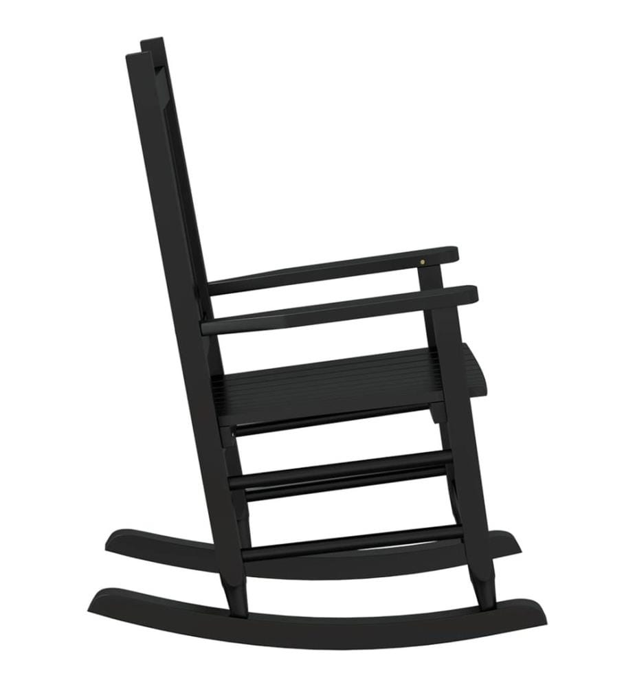 Chaises à bascule enfants lot de 2 noir bois de peuplier massif