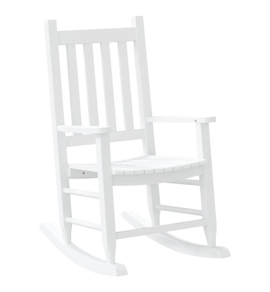 Chaises à bascule enfants lot de 2 blanc bois peuplier massif