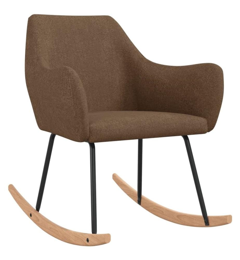 Chaise à bascule Marron Tissu
