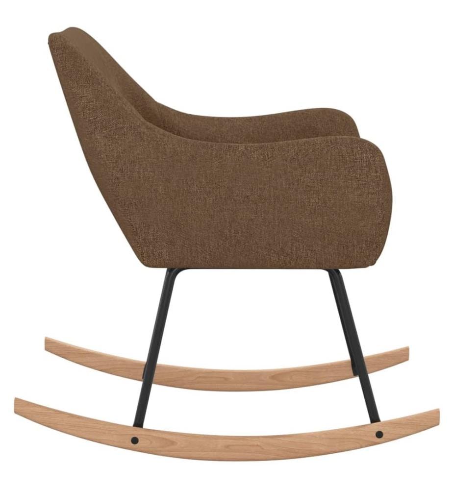 Chaise à bascule Marron Tissu