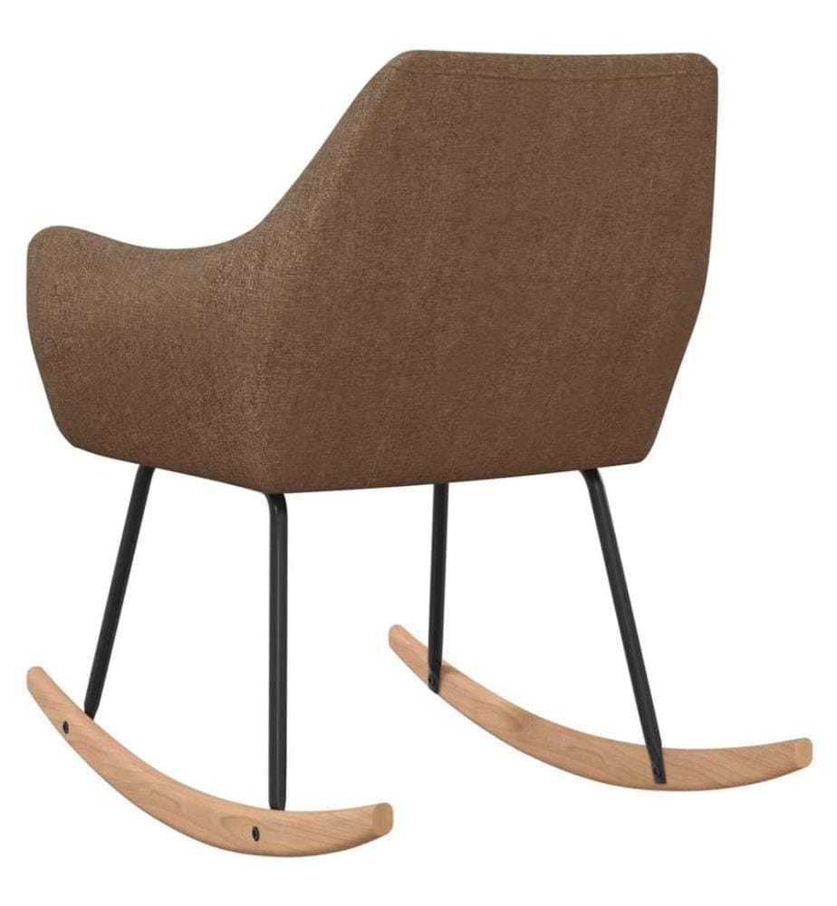 Chaise à bascule Marron Tissu