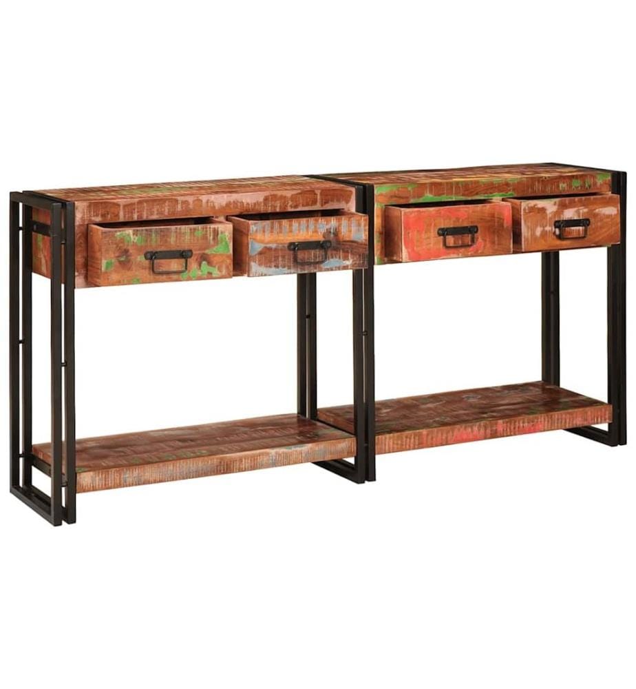 Konsolen-Tische mit Regal 2 pcs Mehrfarbig 161 x 33 x 75 cm