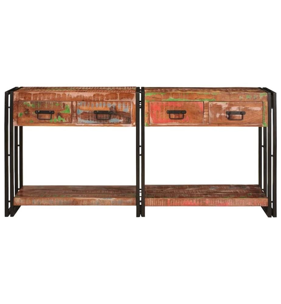 Konsolen-Tische mit Regal 2 pcs Mehrfarbig 161 x 33 x 75 cm