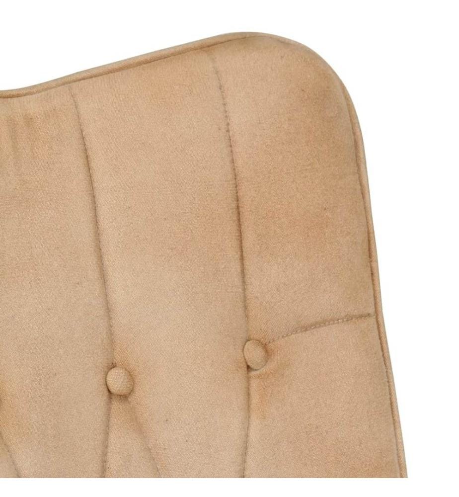 Chaise à bascule avec repose-pied Crème vintage Toile