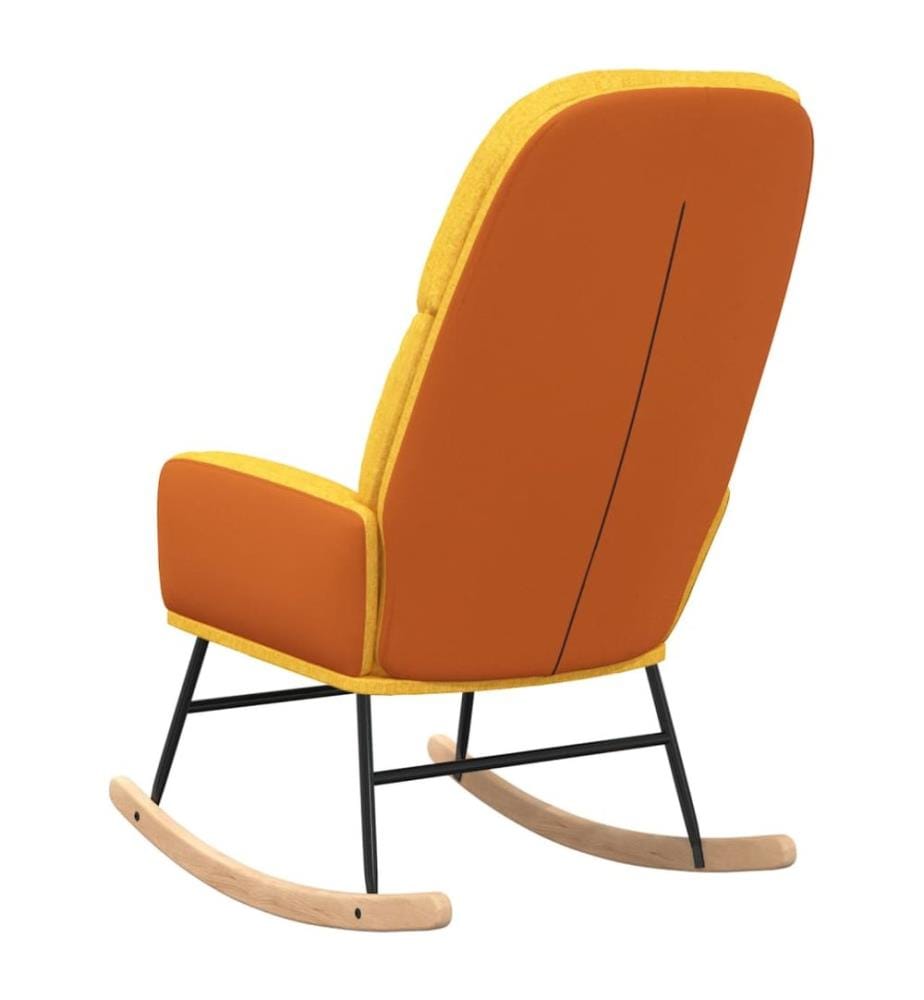 Chaise à bascule Jaune moutarde Tissu