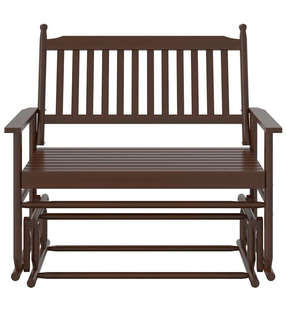 Banc balancelle marron 118x70x104,5 cm bois massif de peuplier