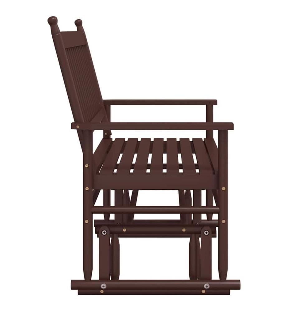Banc balancelle marron 118x70x104,5 cm bois massif de peuplier