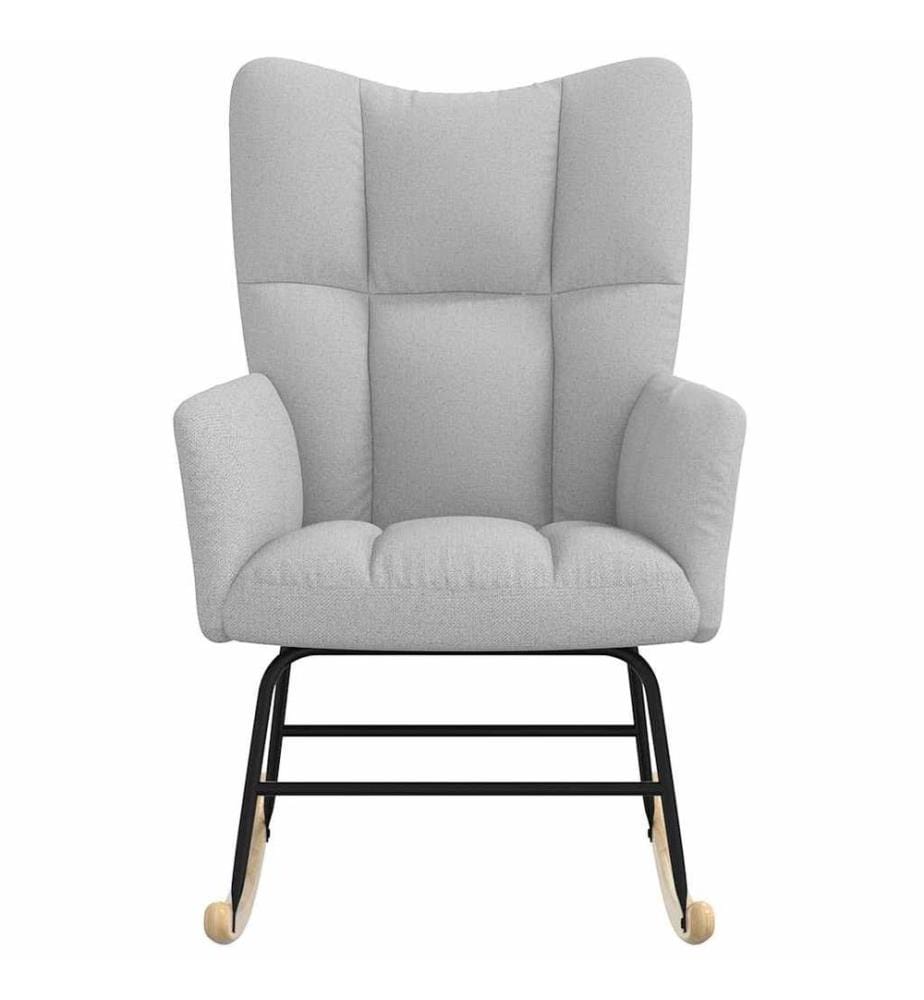 Chaise à bascule gris nuage tissu