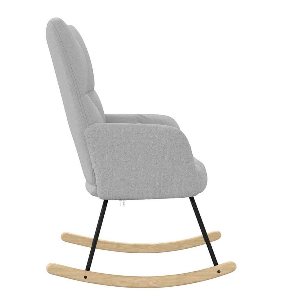 Chaise à bascule gris nuage tissu