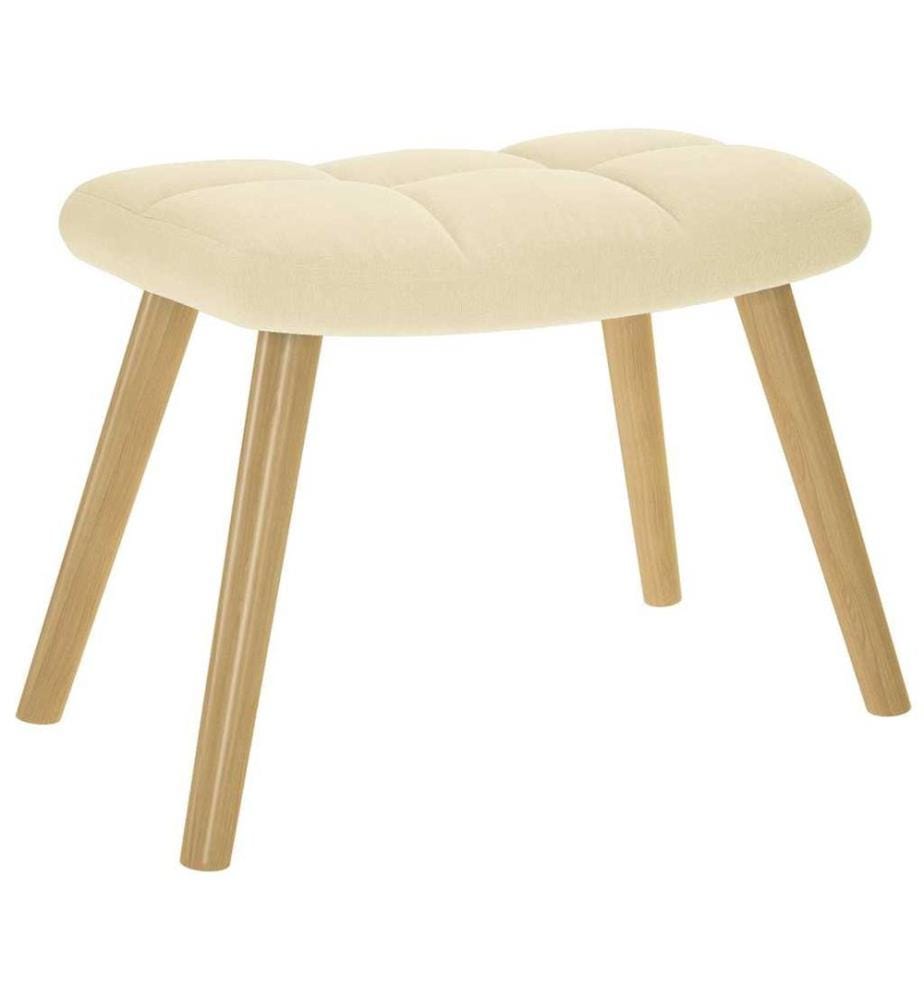 Chaise à bascule avec repose-pied Crème Tissu