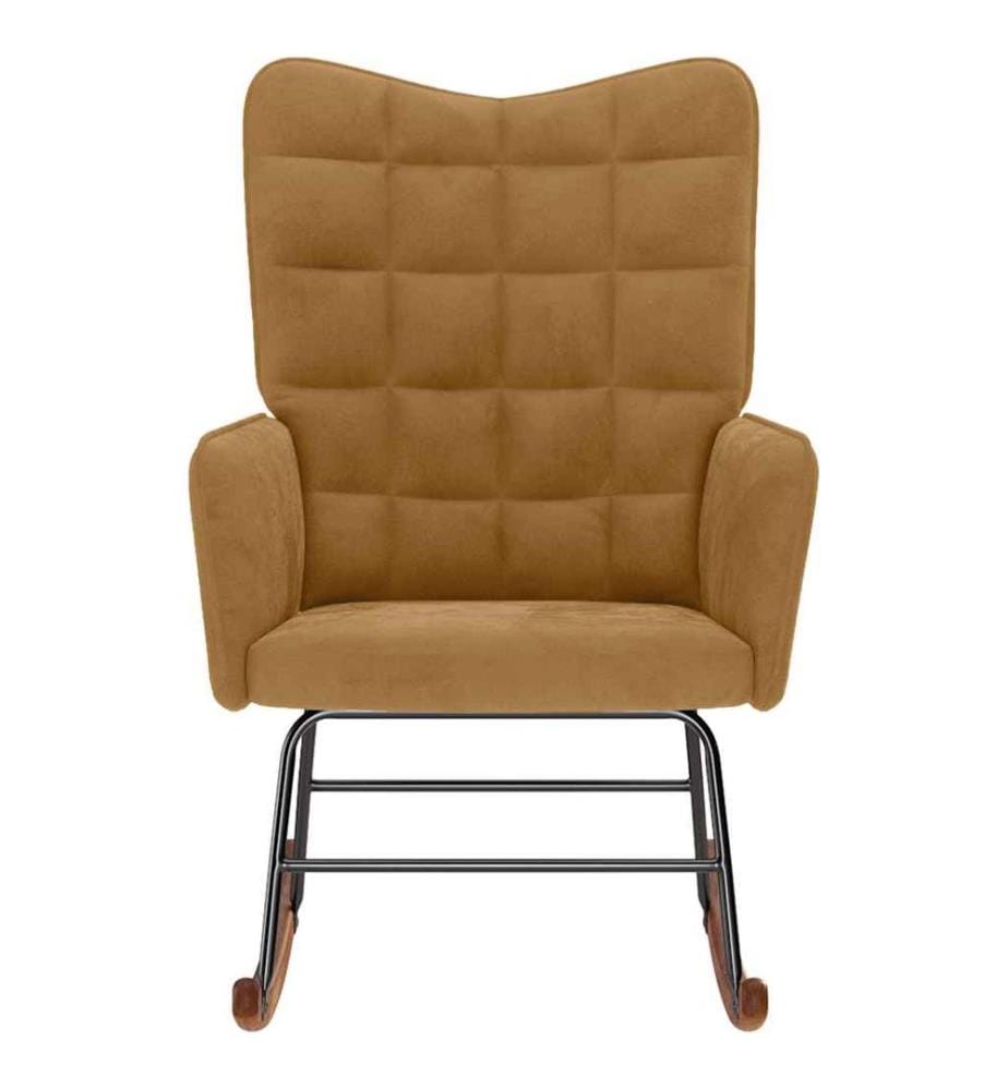 Chaise à bascule Marron Velours