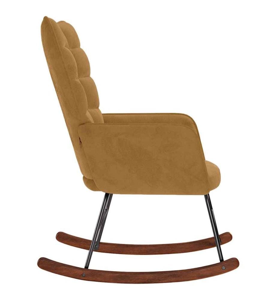 Chaise à bascule Marron Velours