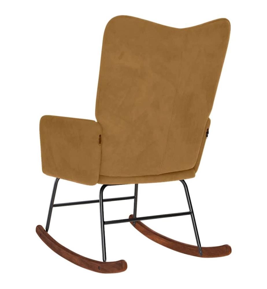 Chaise à bascule Marron Velours