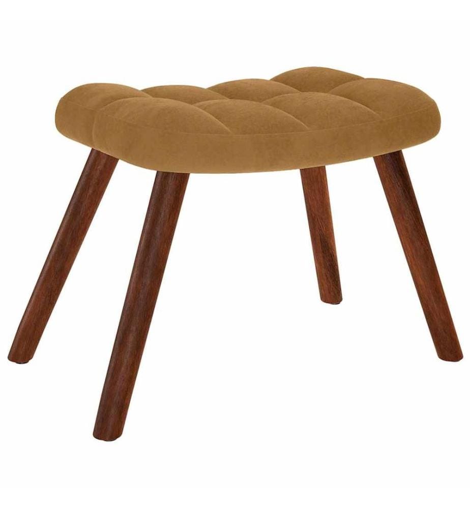 Schaukelstuhl mit Hocker Brauner Samt
