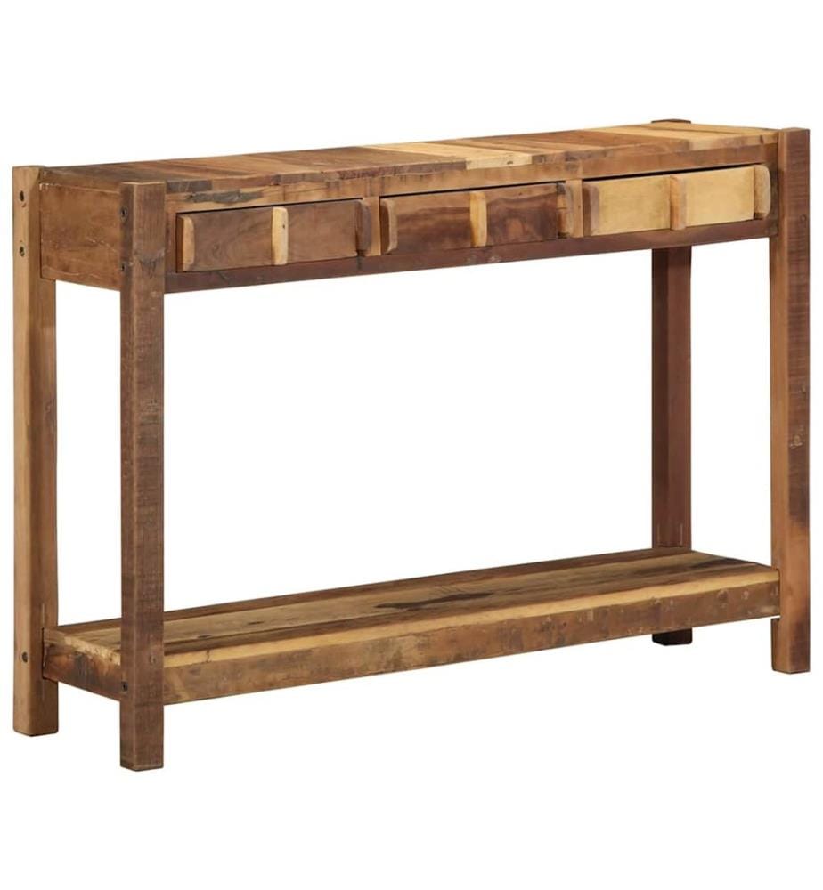 Table console Marron 107 x 33 x 76 cm Bois Recyclé Solide