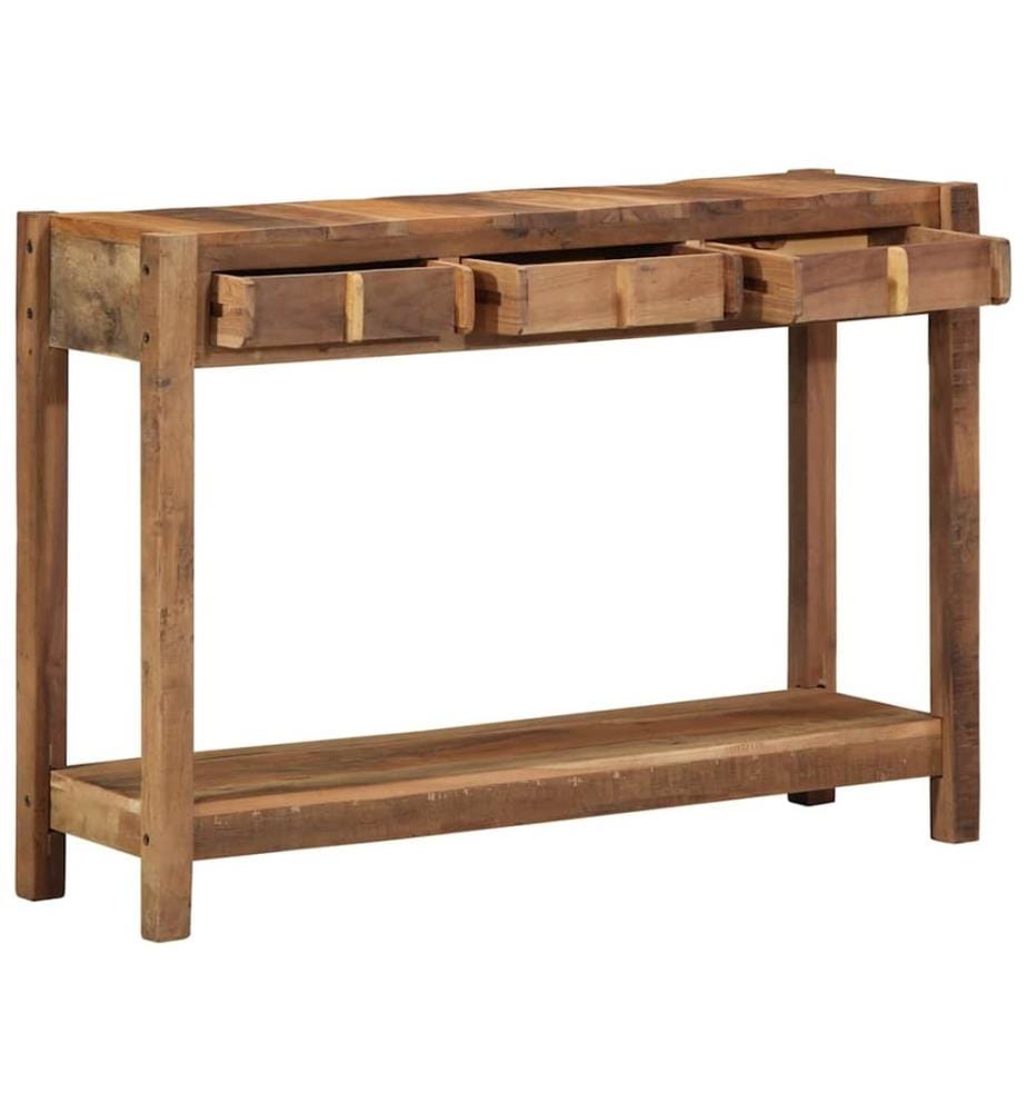 Table console Marron 107 x 33 x 76 cm Bois Recyclé Solide