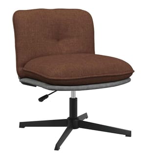 Chaise pivotante de bureau Marron Tissu