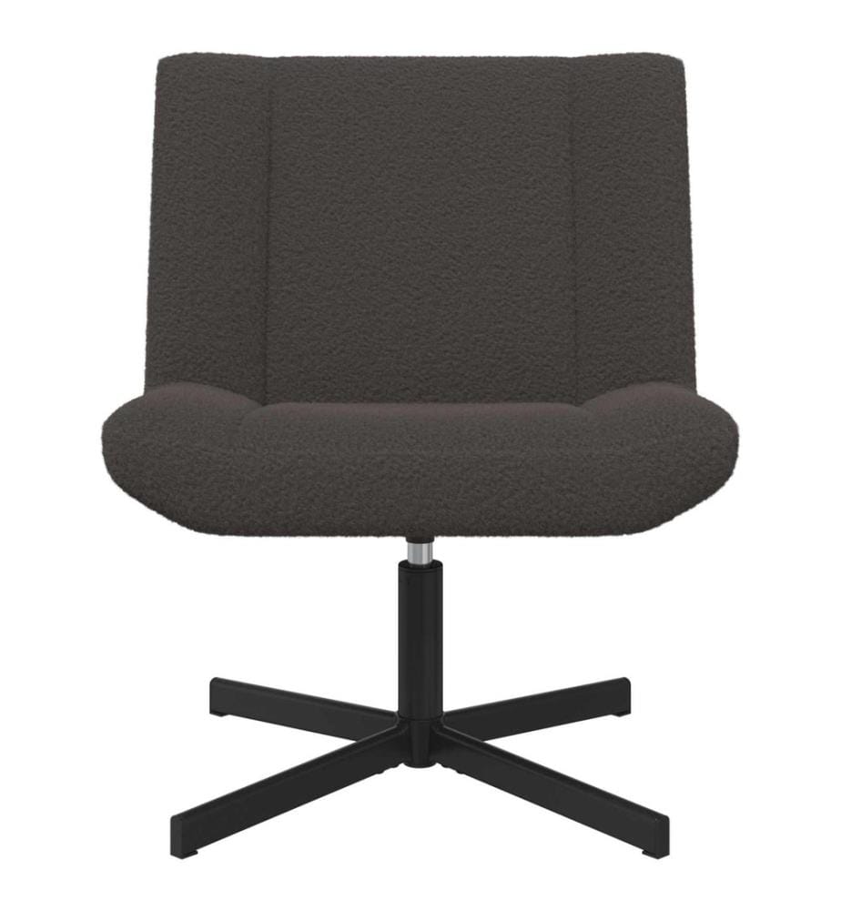 Drehstuhl Dunkelgrau 63 x 75 x 76 cm Schafsleder