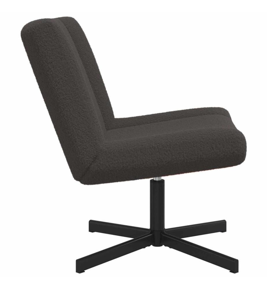 Drehstuhl Dunkelgrau 63 x 75 x 76 cm Schafsleder