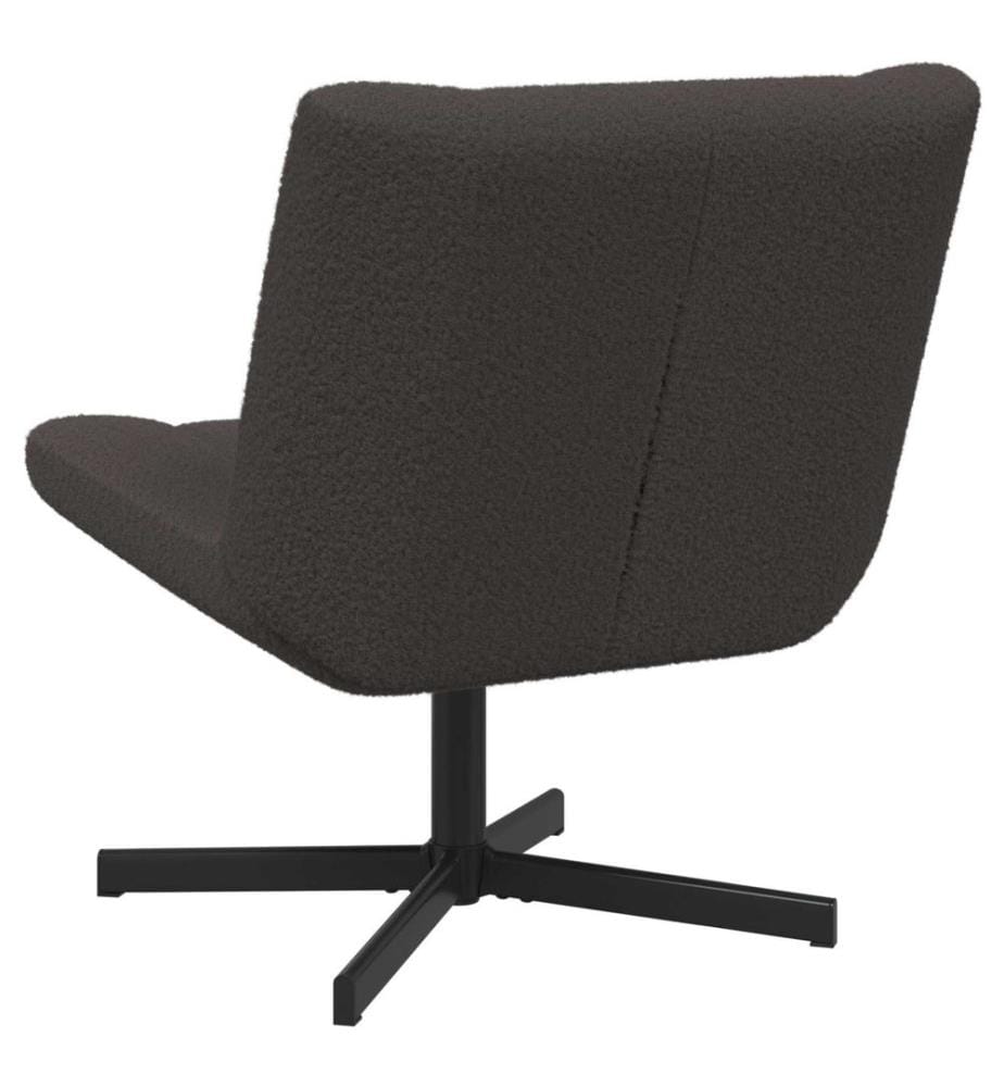 Drehstuhl Dunkelgrau 63 x 75 x 76 cm Schafsleder