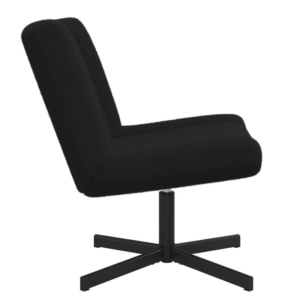 Drehstuhl Schwarz 63 x 75 x 76 cm Schafsleder