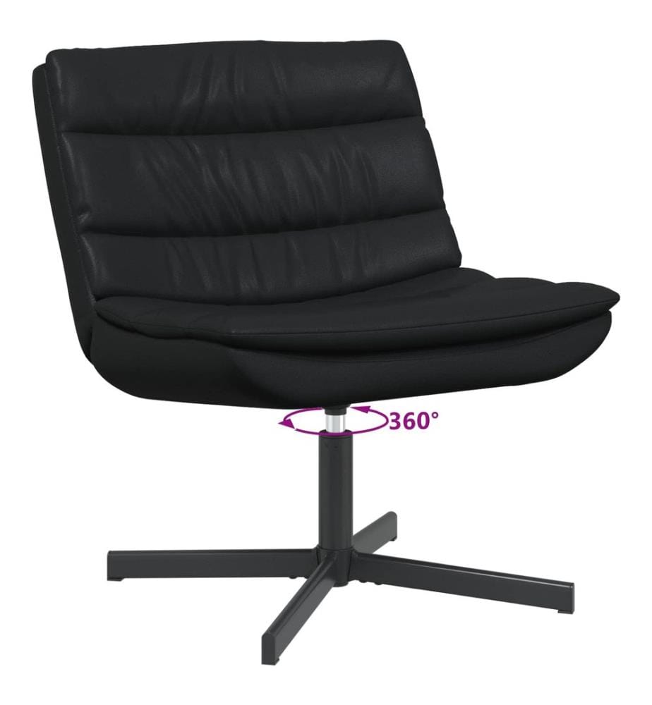 Drehstuhl Schwarz 63 x 75 x 76 cm Glänzendes PU