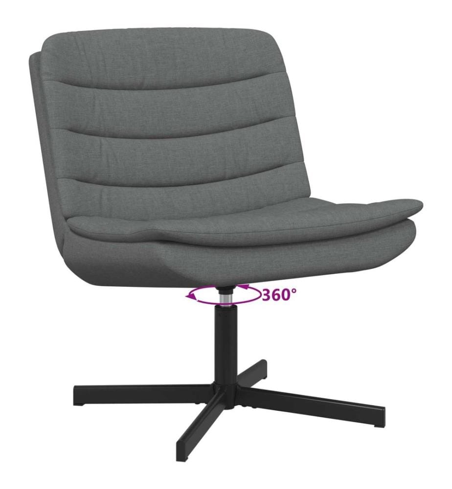 Drehstuhl Dunkelgrau 63 x 75 x 76 cm Stoff