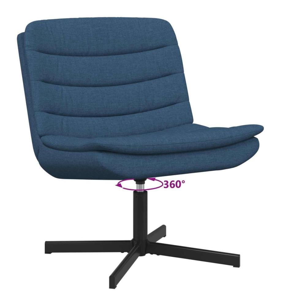 Drehstuhl Blau 63 x 75 x 76 cm Stoff
