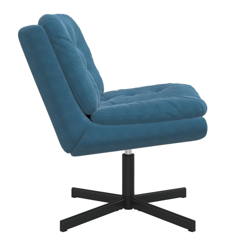 Fauteuil relaxant pivotant Bleu 63 x 75 x 76 cm Velours