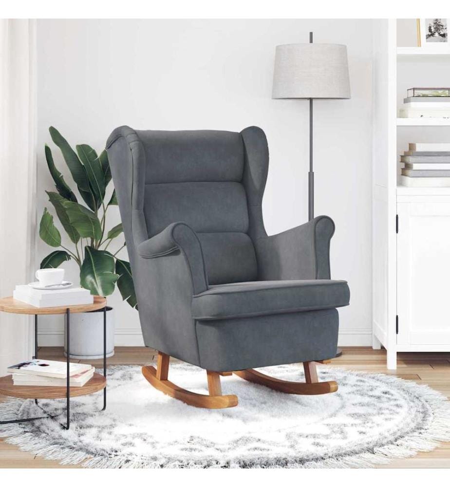 Chaise à bascule Gris foncé 92 x 71 x 100 cm Contreplaqué