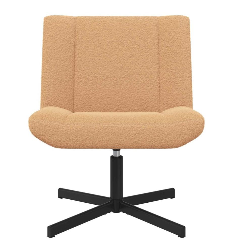 Drehstuhl Beige 63 x 75 x 76 cm Schafsleder