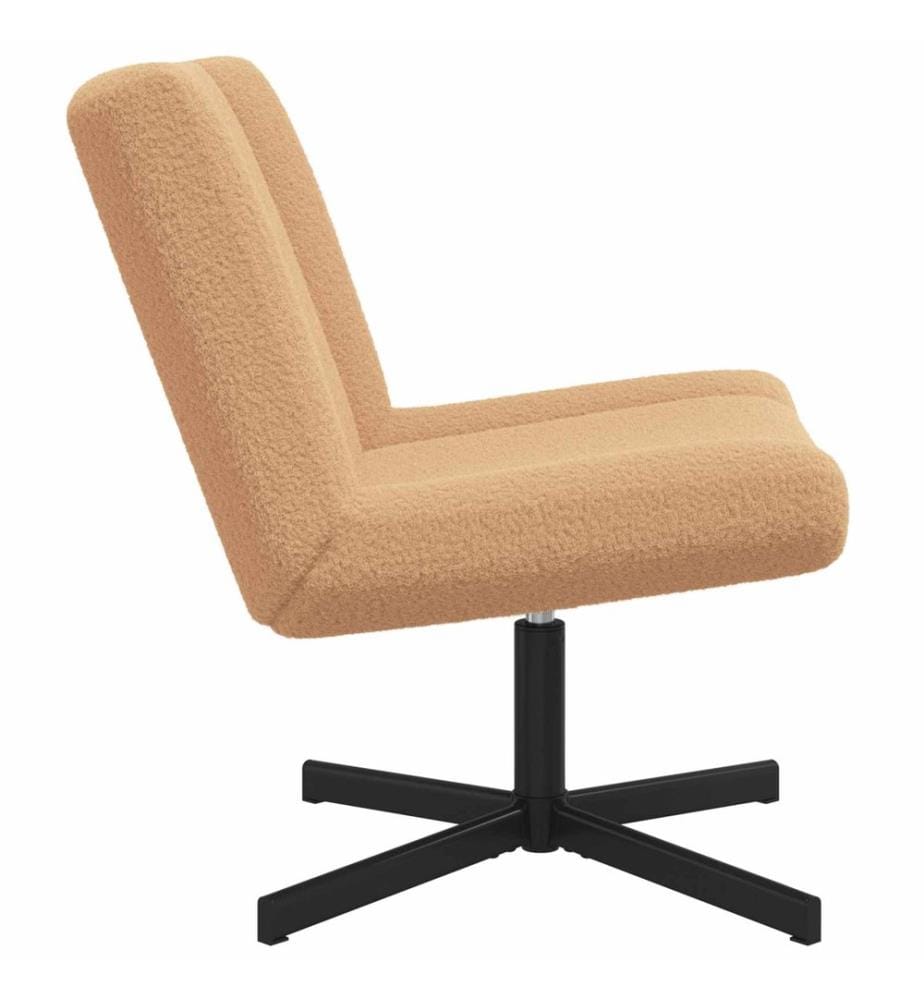 Drehstuhl Beige 63 x 75 x 76 cm Schafsleder