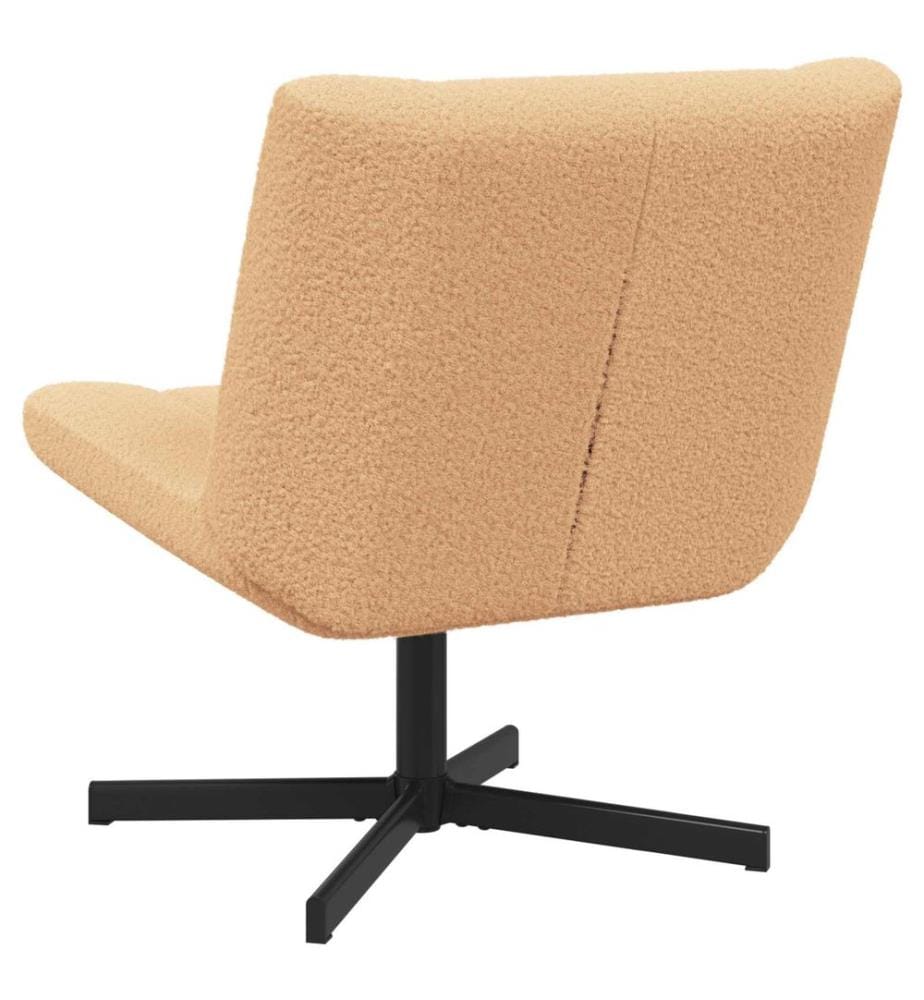 Drehstuhl Beige 63 x 75 x 76 cm Schafsleder