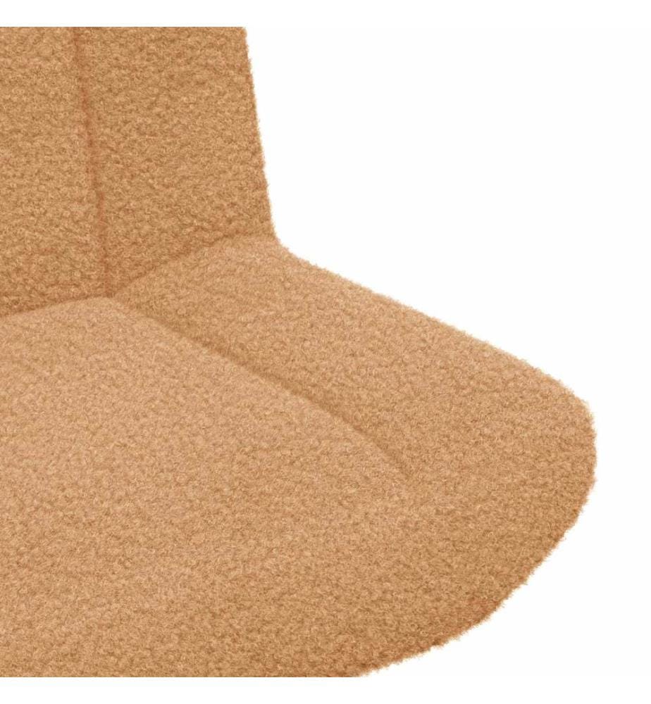 Drehstuhl Beige 63 x 75 x 76 cm Schafsleder
