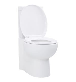 Toilette d'angle en céramique pour salle de bains blanc