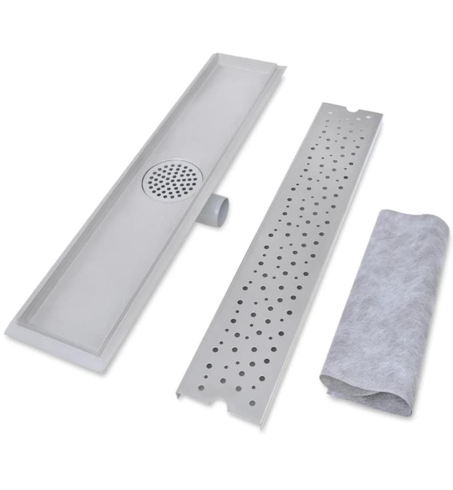 Drain de douche linéaire 630x140 mm acier inoxydable