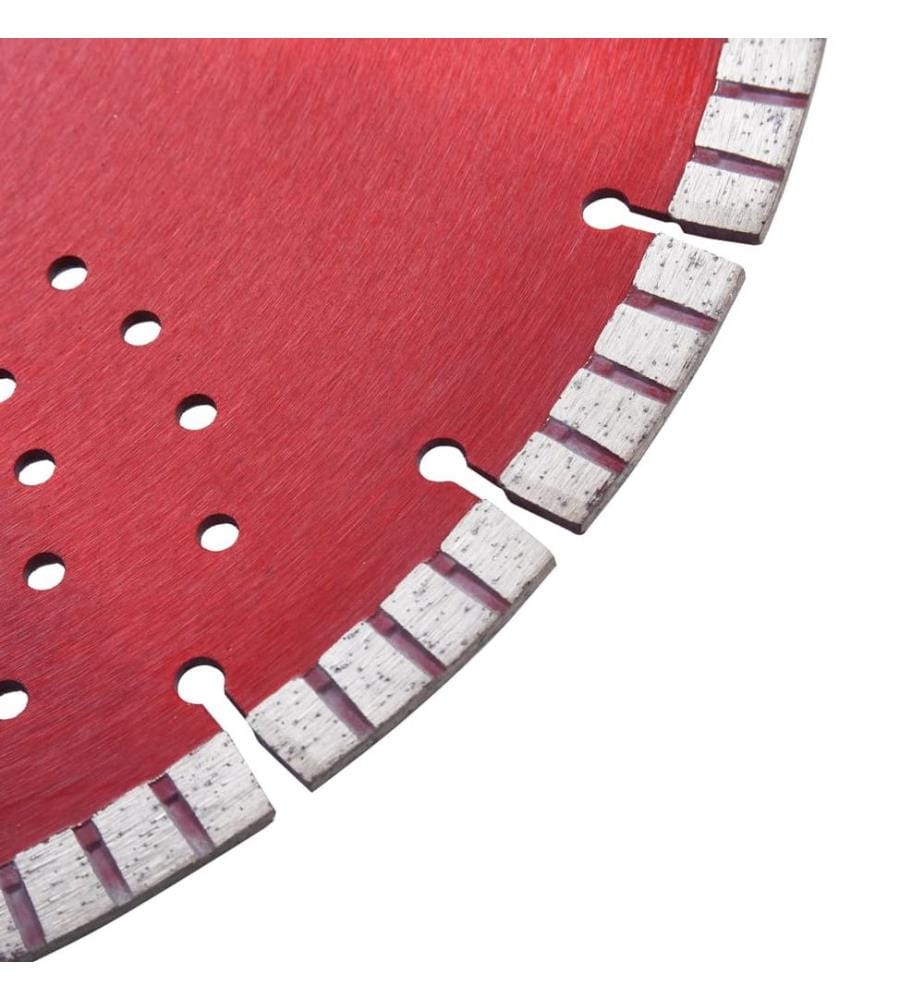 Disque de coupe diamanté avec turbo et trous Acier 350 mm