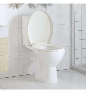 Toilettensitz mit Absenkautomatik und Quick-Release-Design Weiss
