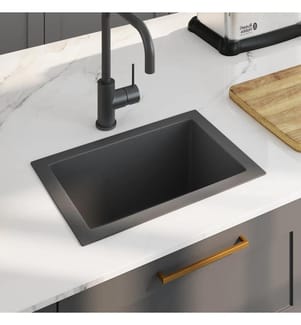 Évier de cuisine fait à la main Noir Acier inoxydable