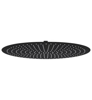 Regenbrause Edelstahl 50 cm Rund Schwarz