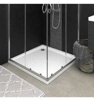 Duschwanne Anti-Rutsch Weiss 80x80x4 cm ABS