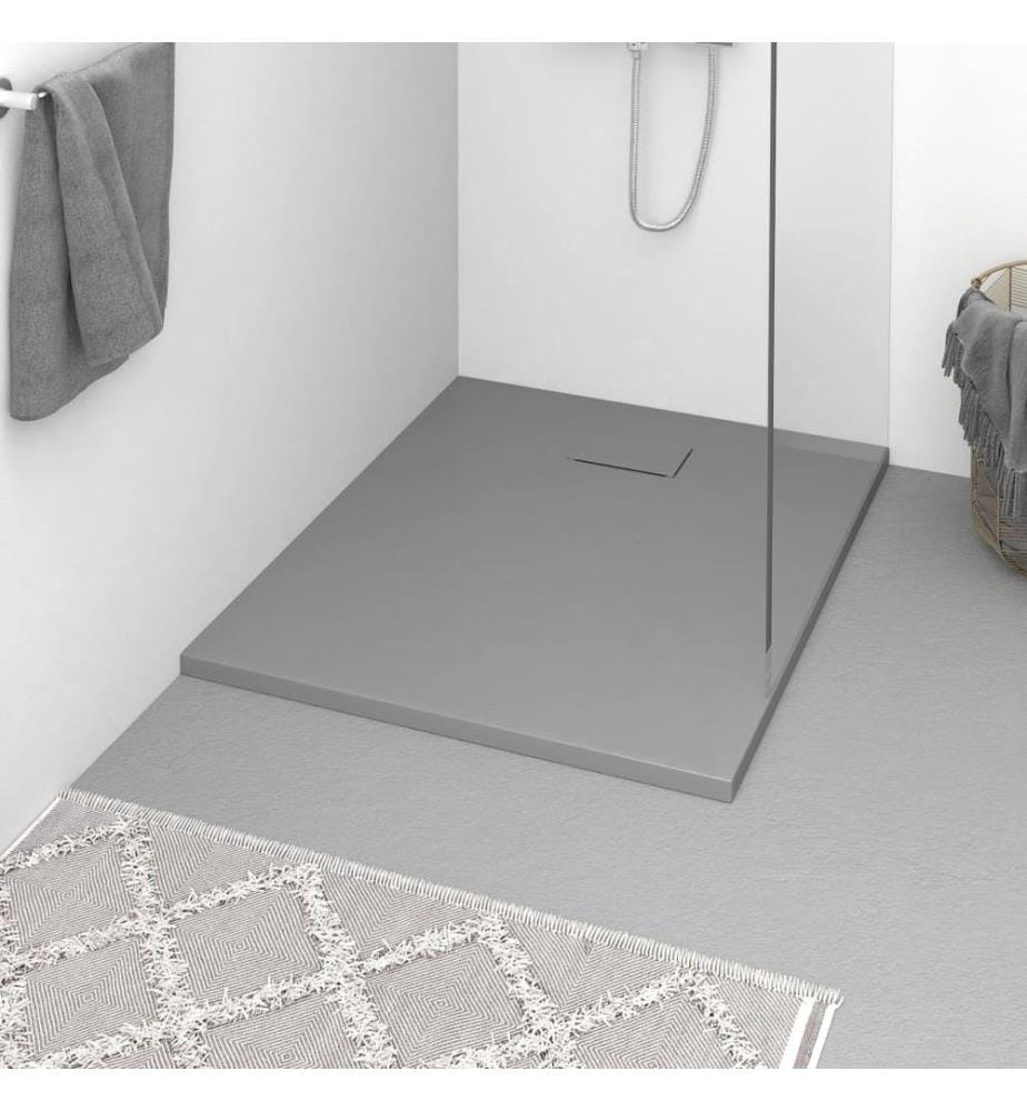 Duschwanne SMC Grau 100x80 cm