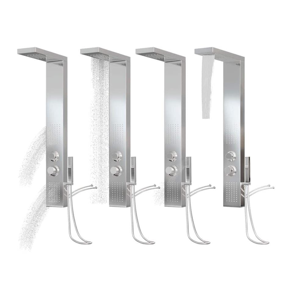 Système de panneau de douche Acier inoxydable Carré