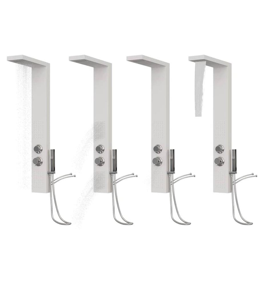 Système de panneau de douche Aluminium Blanc