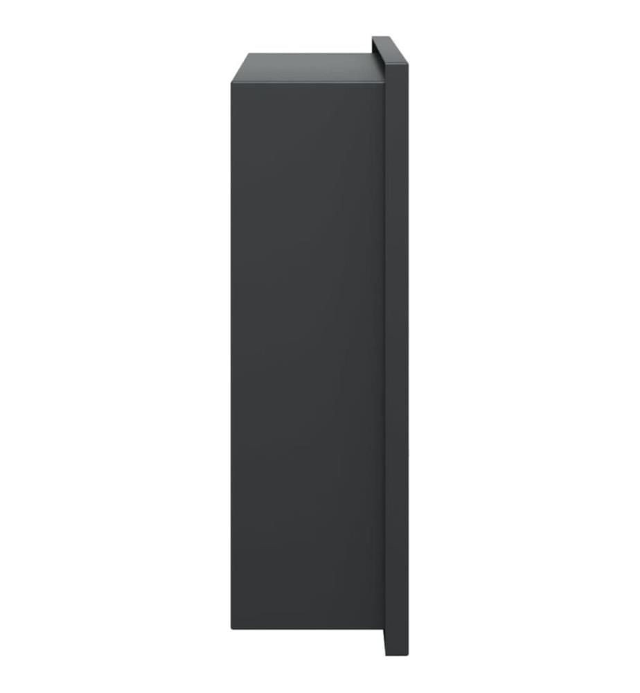 Duschnische Mattschwarz 32x32x9 cm Edelstahl
