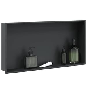 Duschnische Mattschwarz 62x32x9 cm Edelstahl