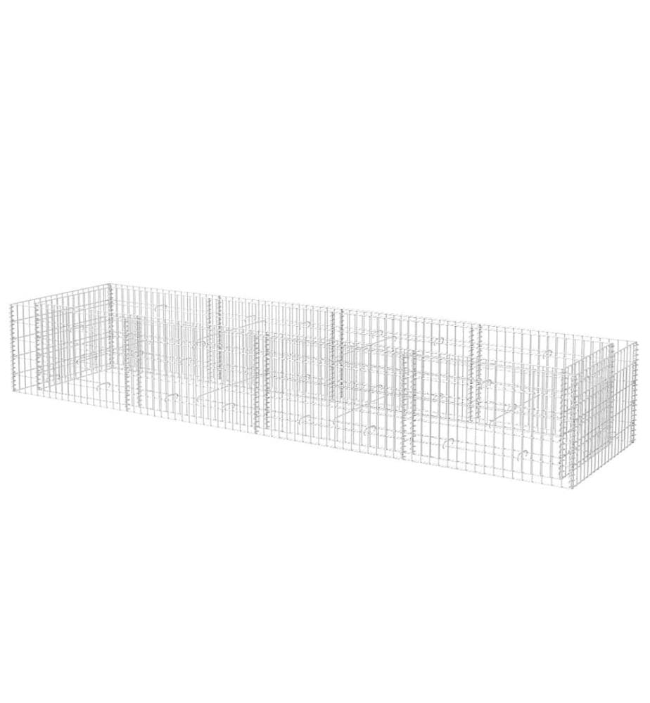 Gabionen-Hochbeet Stahl 360×90×50 cm