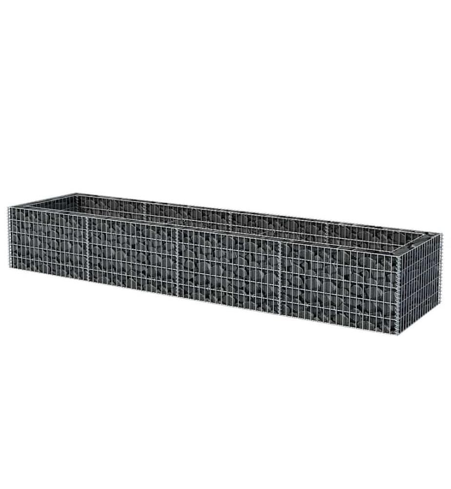 Gabionen-Hochbeet Stahl 360×90×50 cm