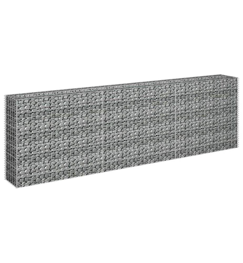 Lit surélevé à gabion Acier galvanisé 270x30x90 cm