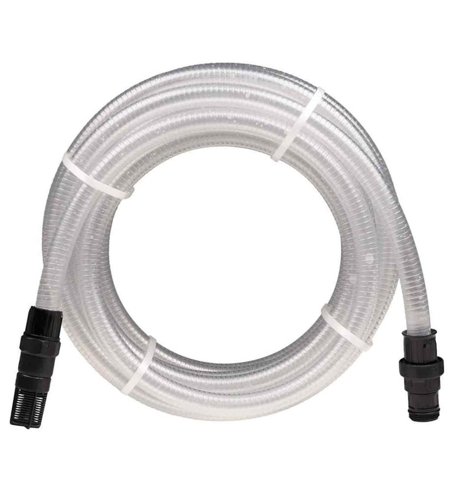 Saugschlauch mit PVC-Anschlüssen Transparent 1" 10 m PVC